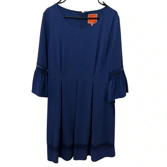 ModCloth Miles Of Marvelous Blue Bell Sleeve Dress Size XL - Picture 2 of 5